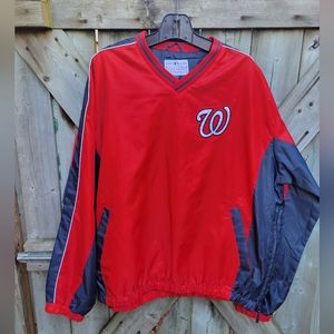 MLB WASHINGTON NATIONALS pullover windbreaker in great shape size XL
